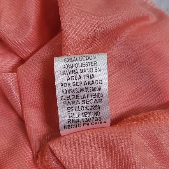 Women’s Coral Umgee Oh Me Oh My! Sheer Knit Tank Dress Lined with Lace Trim Med - Picture 11 of 11